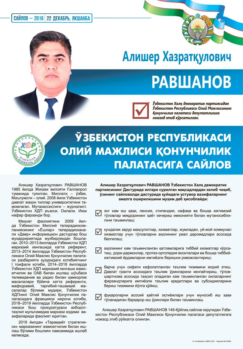 Равшанов Алишер Хазратқулович