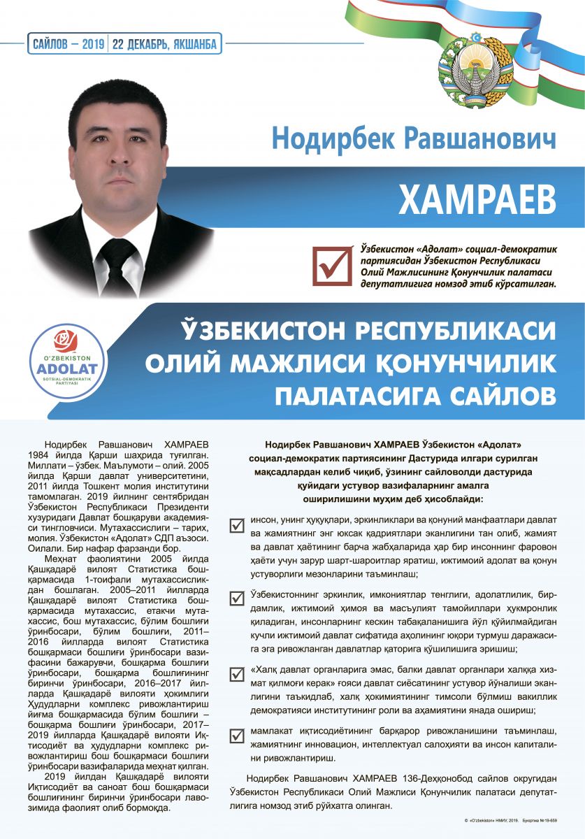 Хамраев Нодирбек Равшанович