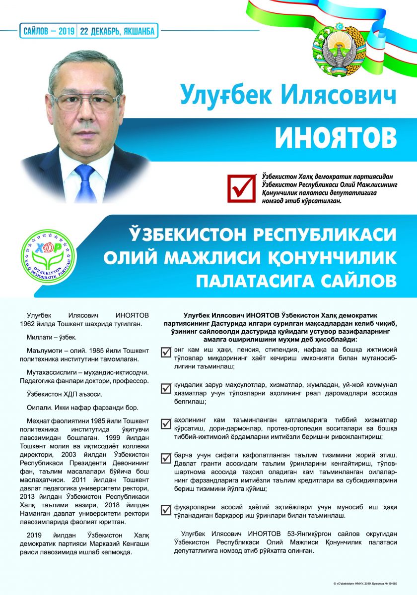 Иноятов Улуғбек Илясович