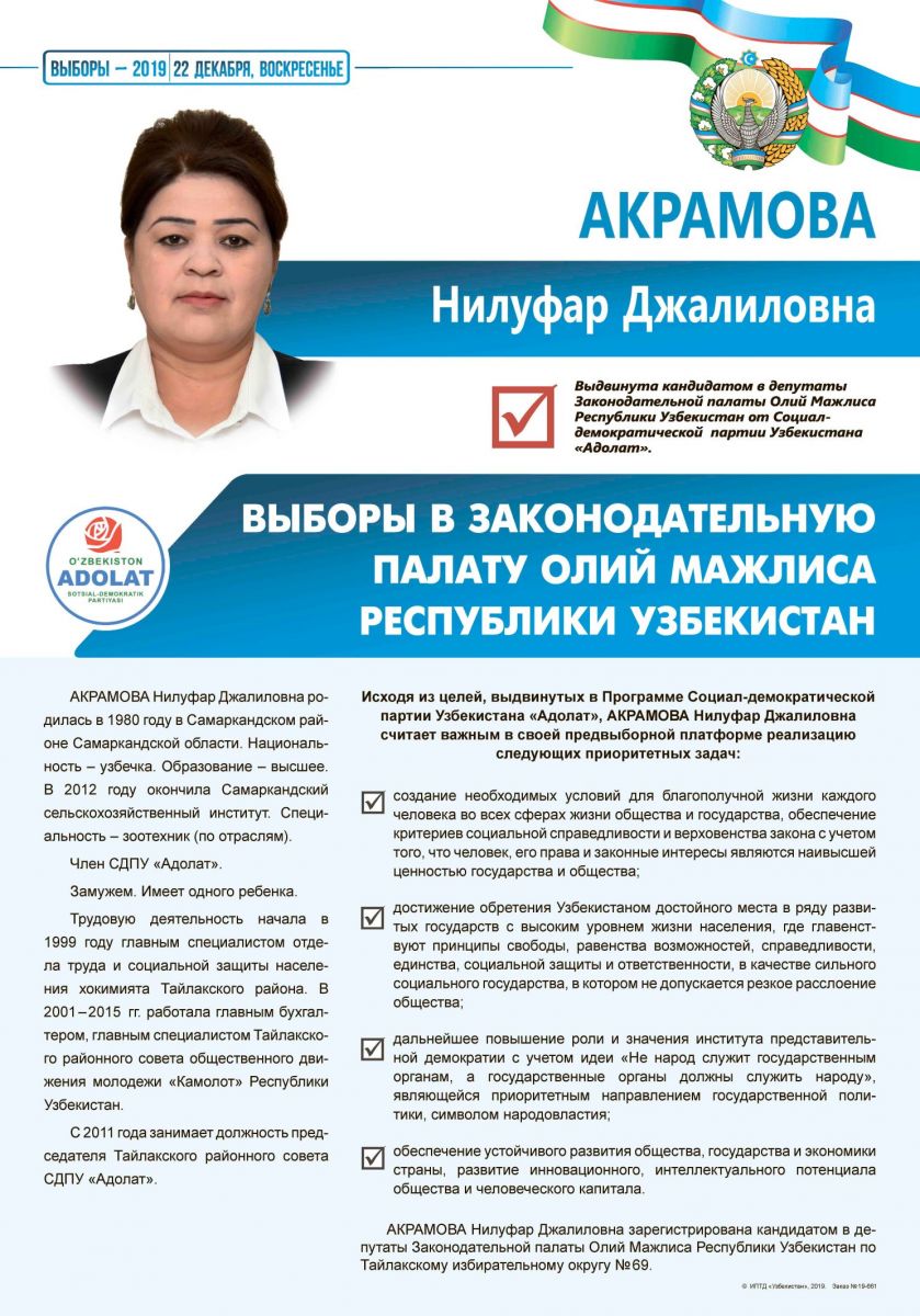 Акрамова Нилуфар Джалиловна